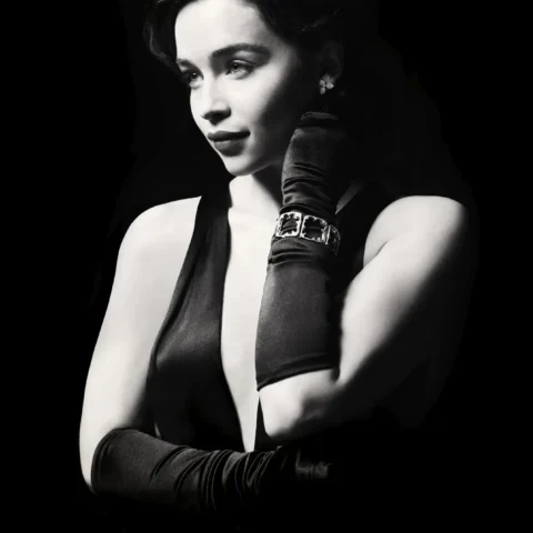 Emilia Clarke hot full body silhouette and timeless feminine allure | VaultVenus exclusive look