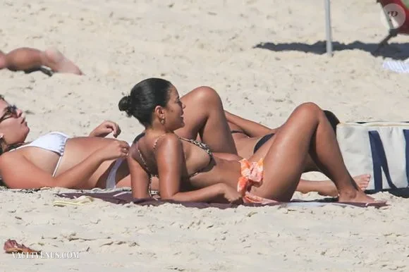 Bella Campos Stuns in Tiny Bikini During Beach Day in Rio bikini photo set on VaultVenus
