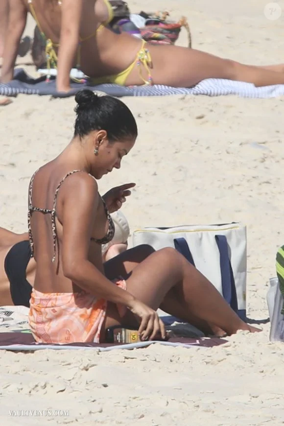 Bella Campos Stuns in Tiny Bikini During Beach Day in Rio bikini gallery on VaultVenus