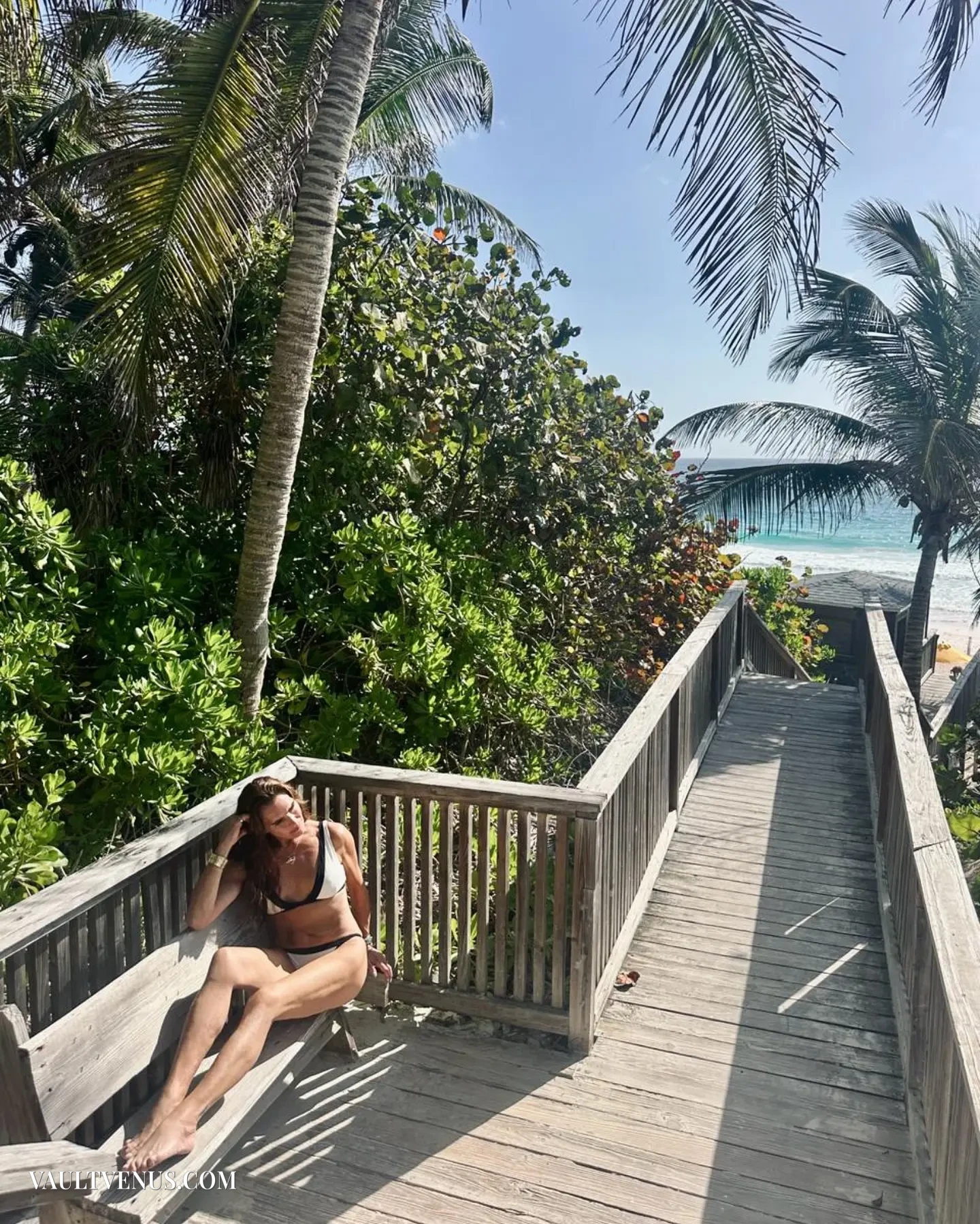 Brooke Shields Stuns in Bikini at 60 During Beach Vacation beach bikini photos on VaultVenus